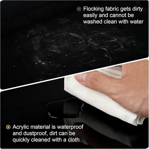 Meking Product Photography Backdrops, Black Double Sided Matte and Reflective Background for Food,Makeup, Jewelry and Other Small Product,2PCS 15.7x11.8in Photo Backdrop Boards with 2PCS Bracket in Saudi Arabia