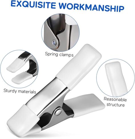5pcs Spring Clamp Backdrop Clips White Plastic Heavy Duty Clamps for Background Stand in Saudi Arabia