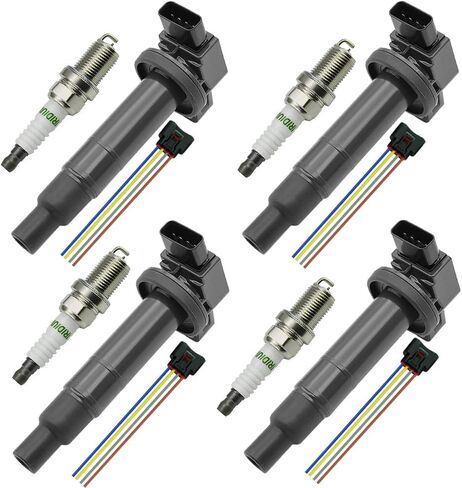 8 قطع UF230 حزمة ملف الإشعال متوافقة مع لكزس GS430/LS430/SC430 /GX470/LX470 4.3L 4.7L 5.7L UF493 شمعات الإشعال ومجموعة حزم لفائف لتويوتا 4 رانر تندرا استبدال # 90919-02230 90919-02259 in Kuwait
