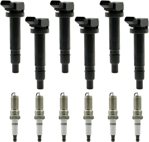 8 قطع UF230 حزمة ملف الإشعال متوافقة مع لكزس GS430/LS430/SC430 /GX470/LX470 4.3L 4.7L 5.7L UF493 شمعات الإشعال ومجموعة حزم لفائف لتويوتا 4 رانر تندرا استبدال # 90919-02230 90919-02259 in Kuwait
