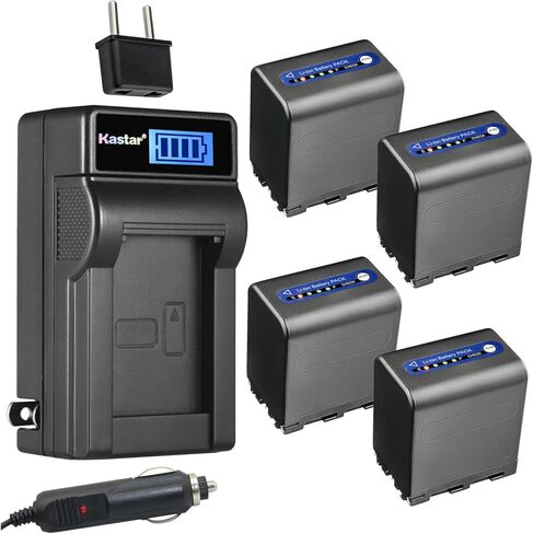 شاحن بطارية تيار متردد LCD من Kastar NP-QM91D متوافق مع سوني NP-FM30، NP-FM50، NP-FM55H، NP-QM50، NP-QM51، NP-FM70، NP-FM71، NP-QM71، NP-QM71D، NP-FM90، NP-FM91، NP-QM91، بطارية NP-QM91D in Kuwait