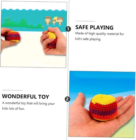 5Pcs Woolen Yarn Sandbag Game Indoor Outdoor Activity Balls for Individual Group Play Fun Engaging Game Random Color in Saudi Arabia