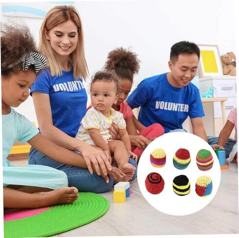 5Pcs Woolen Yarn Sandbag Game Indoor Outdoor Activity Balls for Individual Group Play Fun Engaging Game Random Color in Saudi Arabia