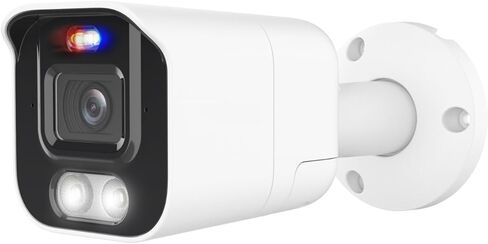 AngelCamera Two - كاميرا أمان خارجية/داخلية بدقة 8 ميجابكسل بدقة 4K مع خاصية الردع الذكي، وصوت ثنائي الاتجاه، وإنذار صفارة الإنذار، ورؤية بالألوان الكاملة ليلاً ونهارًا مع إضاءة ذكية، وتوافق مع العلامات التجارية المتعددة in Kuwait