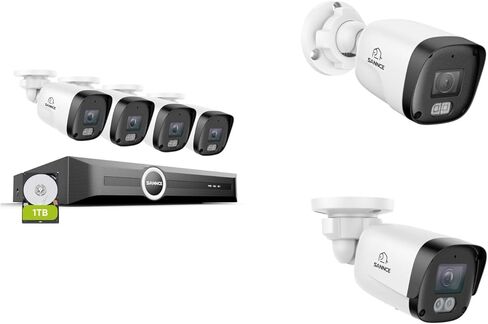نظام SANNCE 8CH 6MP NVR مع 5 قطع كاميرا مراقبة 2K 3MP PoE وكاميرا صوتية 1*5MP ثنائية الاتجاه in Kuwait