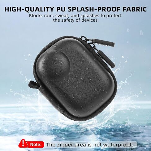 Small Carrying Case + 2 Pack Screen Protector for Insta360 GO Ultra, PU Hard Portable Travel Storage Bag With Carabiner & Wrist Strap, Tempered Glass Film Protective Lens Cover Accessories Kit in Kuwait