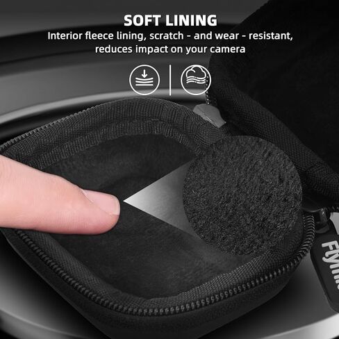 Small Carrying Case + 2 Pack Screen Protector for Insta360 GO Ultra, PU Hard Portable Travel Storage Bag With Carabiner & Wrist Strap, Tempered Glass Film Protective Lens Cover Accessories Kit in Kuwait