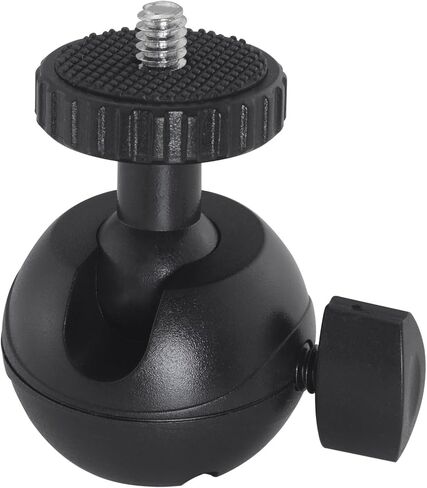 1/4-20 Thread Mini Ball Head Tripod Mount 360 Degree Rotating 90 Degree Tilt Swivel Adapter with One Click Lock Scratch Proof Design Compatible with DSLR Cameras Fill Lights Microphones in Saudi Arabia