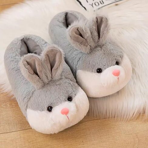 Cute Animal Slipper for Women Funny Novelty Cartoon Fuzzy Slipper Plush Character Great Christmas Gift for Lover Girls Mom Wife Daughter(Meduim US 7-9) in Saudi Arabia