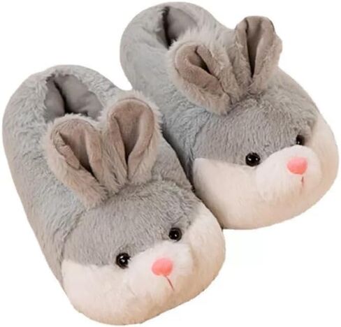 Cute Animal Slipper for Women Funny Novelty Cartoon Fuzzy Slipper Plush Character Great Christmas Gift for Lover Girls Mom Wife Daughter(Meduim US 7-9) in Saudi Arabia