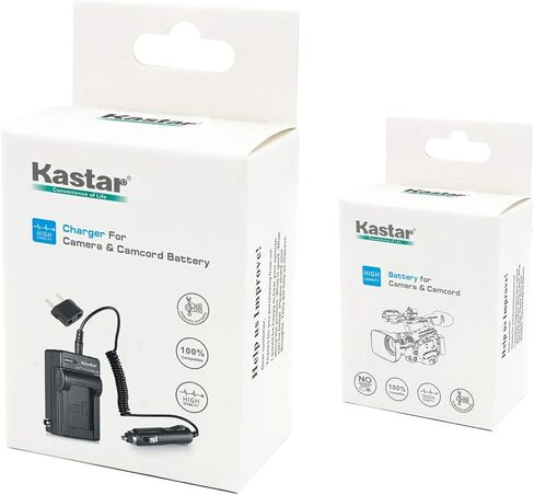 بطارية Kastar NP-FH70 + شاحن بديل لسوني NP-FH100، FH60، FH70، NP-FH90، TRV وسوني DCR-DVD405 407E 408 410E 450 602E 650E DCR-HC96 DCR-SR85 HDR-HC9 HDR-UX20 HDR-SR12 DCR-SR65E XR500E in Kuwait