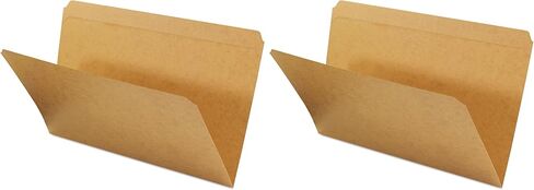 مجلدات ملفات تبويب Universal Universal Kraft Top Tab ، علامات تبويب مستقيمة ، حجم قانوني ، توسع 0.75 بوصة ، بني ، 100/صندوق in Kuwait
