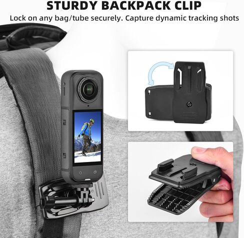 طقم إكسسوارات BRDRC وحامل دراجة نارية لـ Insta360 X5 X4، يتصاعد معصم رأس الصدر مع محول دوار 360 درجة ومشبك مقود الدراجة مع حزمة عصا سيلفي 59 بوصة in Kuwait