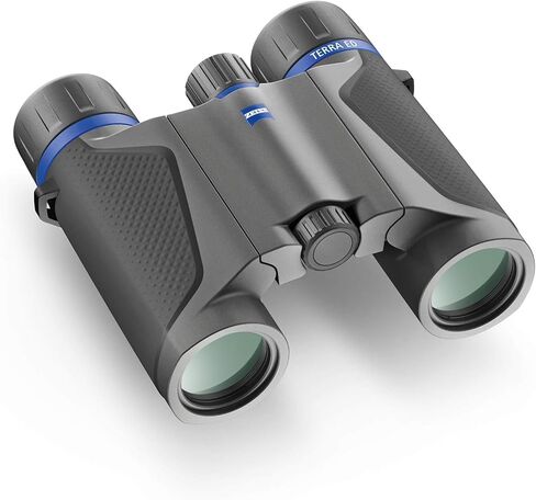منظار Zeiss Terra Pocket مقاس 8 × 25 باللون الرمادي للبالغين - منظار سفر مدمج عالي القوة ومقاوم للماء لمشاهدة الطيور، مناظير صغيرة خفيفة الوزن للاستخدام الخارجي مع واقي مضاد للضباب للصيد in Saudi Arabia