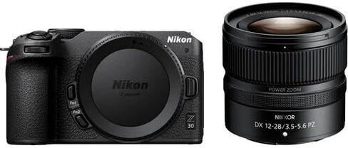 كاميرا Nikon Z30 خفيفة الوزن بدون مرآة مع عدسة تكبير 12-28 مم + حقيبة ناعمة + طقم تنظيف + محفظة بطاقة ذاكرة + بطاقة Extreme PRO سعة 64 جيجابايت + قارئ بطاقات + حزام يد + حامل ثلاثي القوائم مقاس 12 بوصة in Kuwait