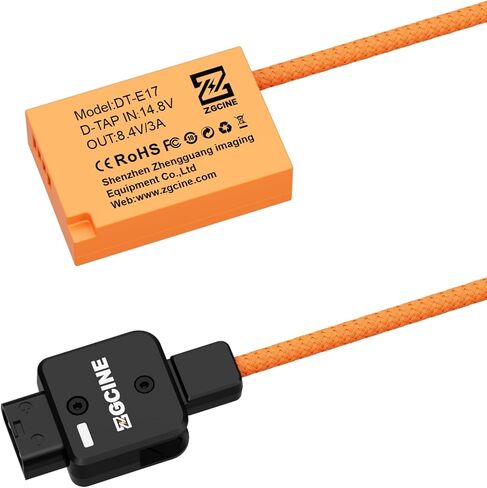 كابل بطارية ZGCINE D-Tap إلى LP-E17 لبطارية التركيب على شكل V، طاقة مستمرة لكاميرات Canon EOS RP R50 R10 M3 M5 M10 M50 M100 M6 Mark II Rebel T6i T6s T7i SL2 in Saudi Arabia