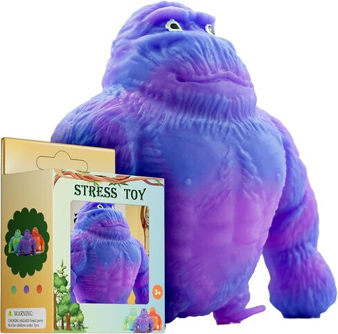 3 عبوة غوريلا ضغط الإجهاد التخفيف من الإغاثة - راحة القلق ناعمة للأطفال والكبار ، القرد اسفنجي متعة تململ لعبة الحسية للاسترخاء والتركيز ، تفضل الحفلات للأطفال. in Kuwait