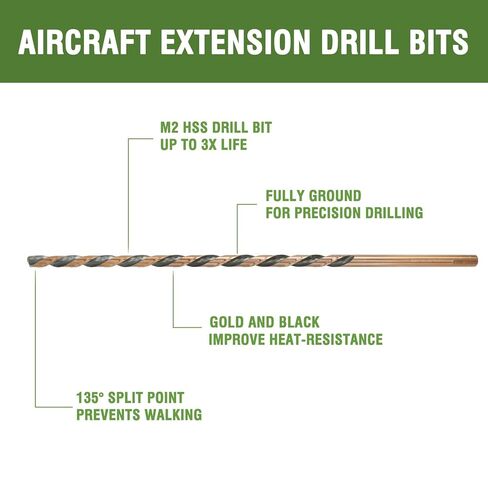 3/16 x 18 Inch Long Drill Bit M2 High Speed Steel Drilling for Wood and Metal, with 13 Inch Flute in Saudi Arabia