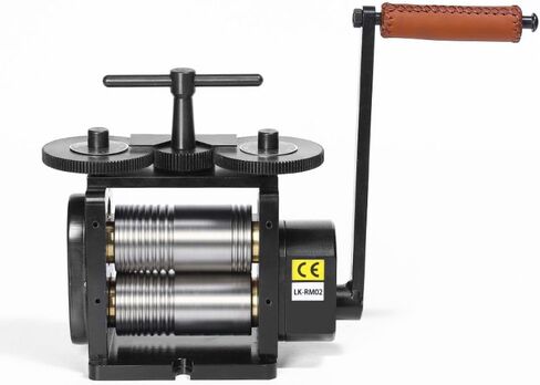 Lakimi Black 130mm Rolling Mill Machine-أداة نقش المجوهرات المعدنية المسطحة لصنع الخاتم ، معالجة الذهب والفضة LK-RM01A in Kuwait