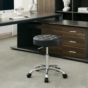 Drafting Stool with Back (Swivel Chair with Quiet Wheels) (Adjustable Height 20-27 inch) Rolling Office Swivel Stool (Gray) in Saudi Arabia