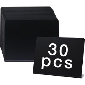 30 حزمة علامات طعام لبوفيه الحفلات ، وعلامات لوحة الطباشير المصغرة 4 × 3 بوصات ، وعلامات طعام قابلة لإعادة الاستخدام ، وعرض بوفيه ، وعلامة الاسم in Kuwait