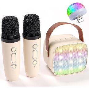 آلة الكاريوكي المصغرة للأطفال البالغين ، مع 2 ميكروفونات لاسلكية و Light-Bluetooth المحمولة هدايا عيد ميلاد للفتيات من 3 إلى 12 سنة من الأطفال الصغار in Kuwait