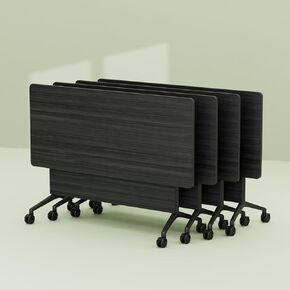 طاولة غرفة المؤتمرات ، طاولات مؤتمرات قابلة للطي مع عجلات ، طاولة غرفة اجتماعات المكاتب الحديثة مع إطار معدني قوي ، أثاث كبير في ندوة الأعمال في قاعة الاجتماعات ، المدرسة (4 ، رمادي ، 55.1 بوصة) in Kuwait