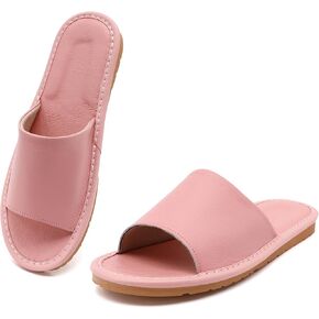 صنادل للنساء والرجال، شباشب من الجلد الطبيعي، شباشب منزلية للنساء في الأماكن المغلقة والمفتوحة، صنادل مسطحة ناعمة للجنسين in Kuwait