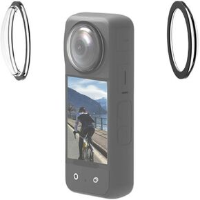 Lens Guard for Insta360 X3, PC Protective Lens Cover, Sticky Dual Lens Protector Case Action Camera Accessories, Transparent Clear, 2Pcs Double Lens Guards in Kuwait