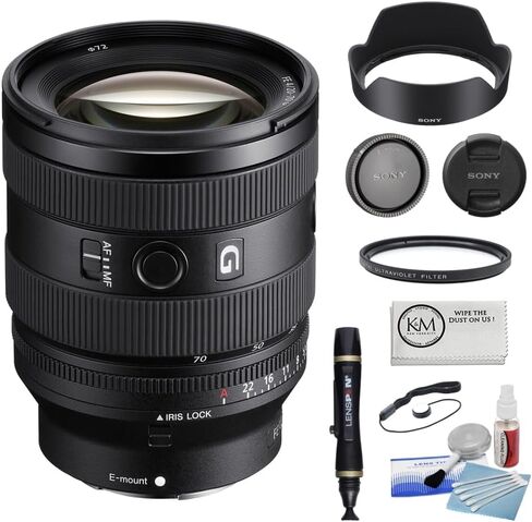Sony FE 20-70mm f/4 G Lens | Sony E Bundle with 72mm UV Filter + 5-Piece Cleaning Kit + Cleaning Lens Pen + Lens Cap Keeper + Microfiber Cleaning Cloth (6 Items) in Saudi Arabia