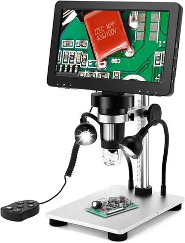 LCD 7 Inch Digital Microscope HD USB Microscope with Wired Remote 1200X Magnification Handheld Microscope with Video Recorder in Saudi Arabia