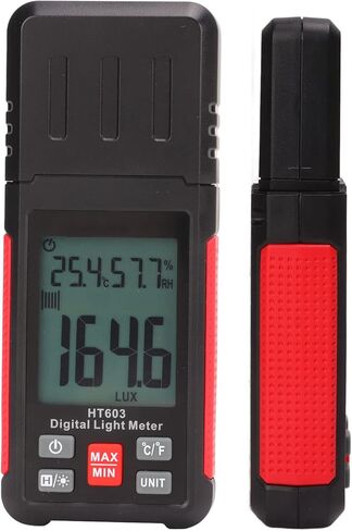 مقياس الضوء الرقمي، 200,000 LX HT603 احترافي عالي الدقة واستجابة سريعة Luxmeter جهاز اختبار سطوع كبير المدى مقياس الإضاءة in Saudi Arabia