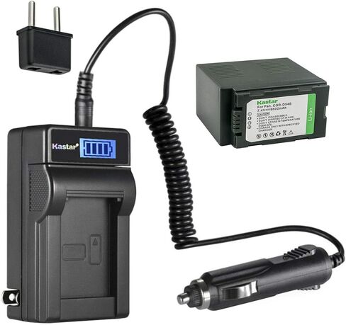 بطارية Kastar CGR-D54 وشاحن تيار متردد LCD متوافق مع باناسونيك AG-AC8 AG-AC8EJ AG-AC8PJ، AG-AC30، AG-AC90 AG-AC90P AG-AC90PJ AG-AC90PX، AG-DVC7 AG-DVC7P، AG-DVC15 AG-DVC15P in Kuwait