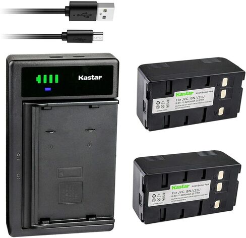 استبدال شاحن بطارية USB ذكي من Kastar لـ JVC GR-AX920 GR-AX920U GR-AX930U GR-AX94 GR-AX94U GR-AX940U GR-AX95 GR-AX96U GR-AX97U GR-AX970U GR-AXM1U GR-AXM10U GR-AXM100U GR-AXM1010U in Kuwait