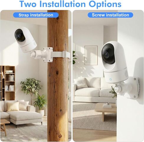 حامل حائط قابل للتعديل 360 درجة مع حزام لـ eufy SoloCam S220، eufy Cam S3 Pro، WYZE Cam، Blink Outdoor 4/ 2K+، Blink mini 2/ 2k+، حامل كاميرا أمان مقاوم للطقس للكاميرا الخاصة بك in Kuwait