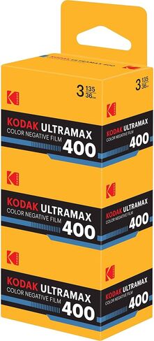 فيلم Kodak Eastman UltraMax 400 لون سلبي (فيلم رول 35 مم، 36 تعريض) - عبوة من 6 قطع مع قطعة قماش للتنظيف من الألياف الدقيقة in Kuwait