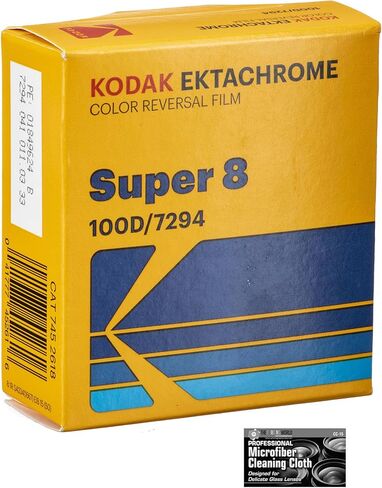 طبقة شفافة ملونة Kodak Ektachrome 100D #7294 (سوبر 8، 50 بوصة) - مع قطعة قماش للتنظيف من الألياف الدقيقة in Kuwait