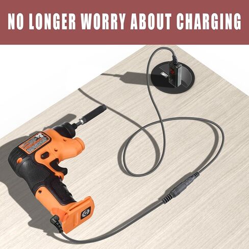 USB Charger Replacement for 90627870-01 Hand Drill, Compatible with Black+Decker BDCSFS30C, BDCSFS30C-CA, BDCS20C, BDCD8C, LI3100, BDCS40G, GSL35 Cordless Screwdriver Power Cable in Saudi Arabia