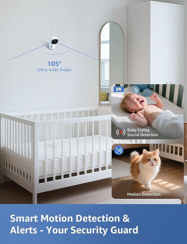 Lepro 2K Security Indoor & Outdoor Camera for Baby Care, Pet Monitoring, Remote Intercom, Night Vision, 2-Way Audio, Cloud & SD Card Storage (SD Card Not Included) in Saudi Arabia