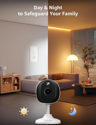 Lepro 2K Security Indoor & Outdoor Camera for Baby Care, Pet Monitoring, Remote Intercom, Night Vision, 2-Way Audio, Cloud & SD Card Storage (SD Card Not Included) in Saudi Arabia