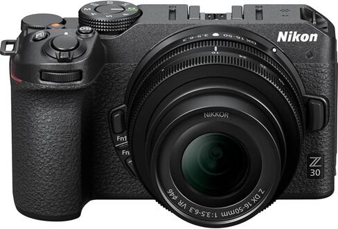 كاميرا تسجيل الفيديو Nikon Z30 بدقة 20.9 ميجابكسل بدقة 4K مع عدسة Nikon NIKKOR Z DX مقاس 16-50 مم f/3.5-6.3 VR وعدسات 50-250 مم f/4.5-6.3 VR + حزمة الملحقات الفاخرة (متجددة) in Saudi Arabia