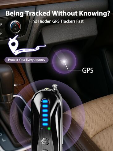 Hidden Camera Detectors,Infrared Pin-Hole Camera Finder,Wireless Camera detector, Anti-Spy Alarm and Bug Detector, GPS Tracker Detector, Portable Hidden Device Finder for Travel & Office(Black) in Saudi Arabia