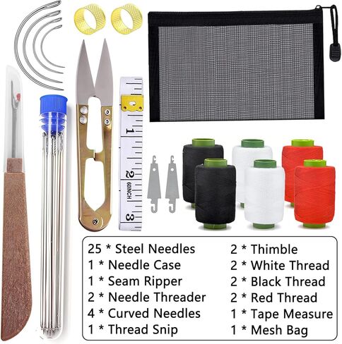 مجموعة أدوات الخياطة 37pcs ، مجموعة إبرة الخياطة الصلب ، Threader و Threadle Repair Kit Threaders Edele لخياطة اليد in Kuwait