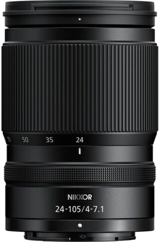 عدسة Nikon NIKKOR Z مقاس 24-105 مم f/4-7.1 متوافقة مع حزمة تركيب Nikon Z مع فلتر Tiffen للأشعة فوق البنفسجية + حافظة غطاء العدسة + مجموعة تنظيف + قطعة قماش للتنظيف (5 قطع) in Saudi Arabia