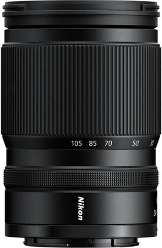 عدسة Nikon NIKKOR Z مقاس 24-105 مم f/4-7.1 متوافقة مع حزمة تركيب Nikon Z مع فلتر Tiffen للأشعة فوق البنفسجية + حافظة غطاء العدسة + مجموعة تنظيف + قطعة قماش للتنظيف (5 قطع) in Saudi Arabia