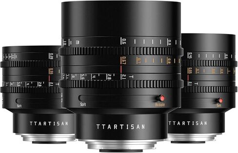 TTARTISAN 35 مللي متر 50 مللي متر 85 مللي متر T2.1 لـ RF-Mount Cine Lens المزدوج خوخه الإطار الكامل عدسات التركيز اليدوي in Saudi Arabia