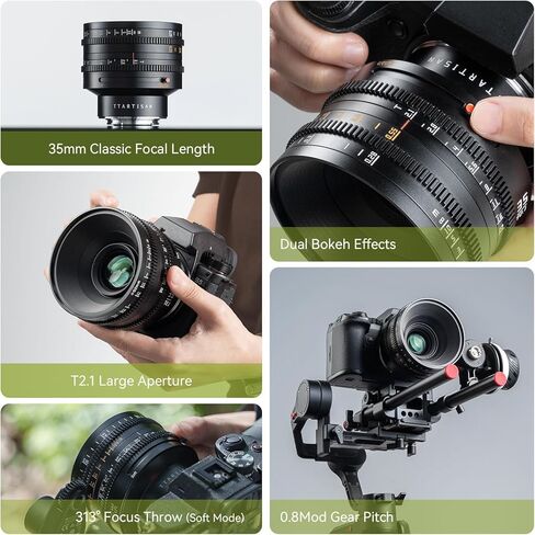 TTARTISAN 35 مللي متر 50 مللي متر 85 مللي متر T2.1 لـ RF-Mount Cine Lens المزدوج خوخه الإطار الكامل عدسات التركيز اليدوي in Saudi Arabia