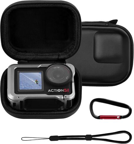 حقيبة حمل BRDRC لجهاز DJI Osmo Action 6 5 Pro 4 3 (للقفص وغطاء العدسة)، حقيبة تخزين صغيرة محمولة غطاء واقٍ مع حلقة تسلق لحزام المعصم لملحقات DJI Osmo Action 6 5 Pro 4 3 in Saudi Arabia
