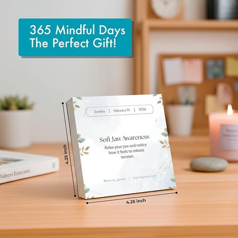 2026 تقويم سطح المكتب اليومي | يوم لآخر تمزق التقويم مع 365 تمارين التأكيد الإيجابية لمدة عام من الرعاية الذاتية الهادئة ، هدية تقويم المربع للنساء ، هدية تخزين عيد الميلاد للمنزل أو المكتب in Kuwait