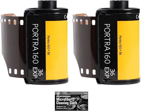 Kodak Professional Portra 160 Color Negative Film (35mm Roll Film, 36 Exposures) 2-Pack with Cleaning Cloth in Saudi Arabia